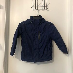 Lands' End Kids Navy Puffer Hooded Jacket Medium Size 6/7